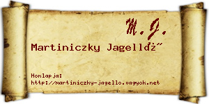 Martiniczky Jagelló névjegykártya